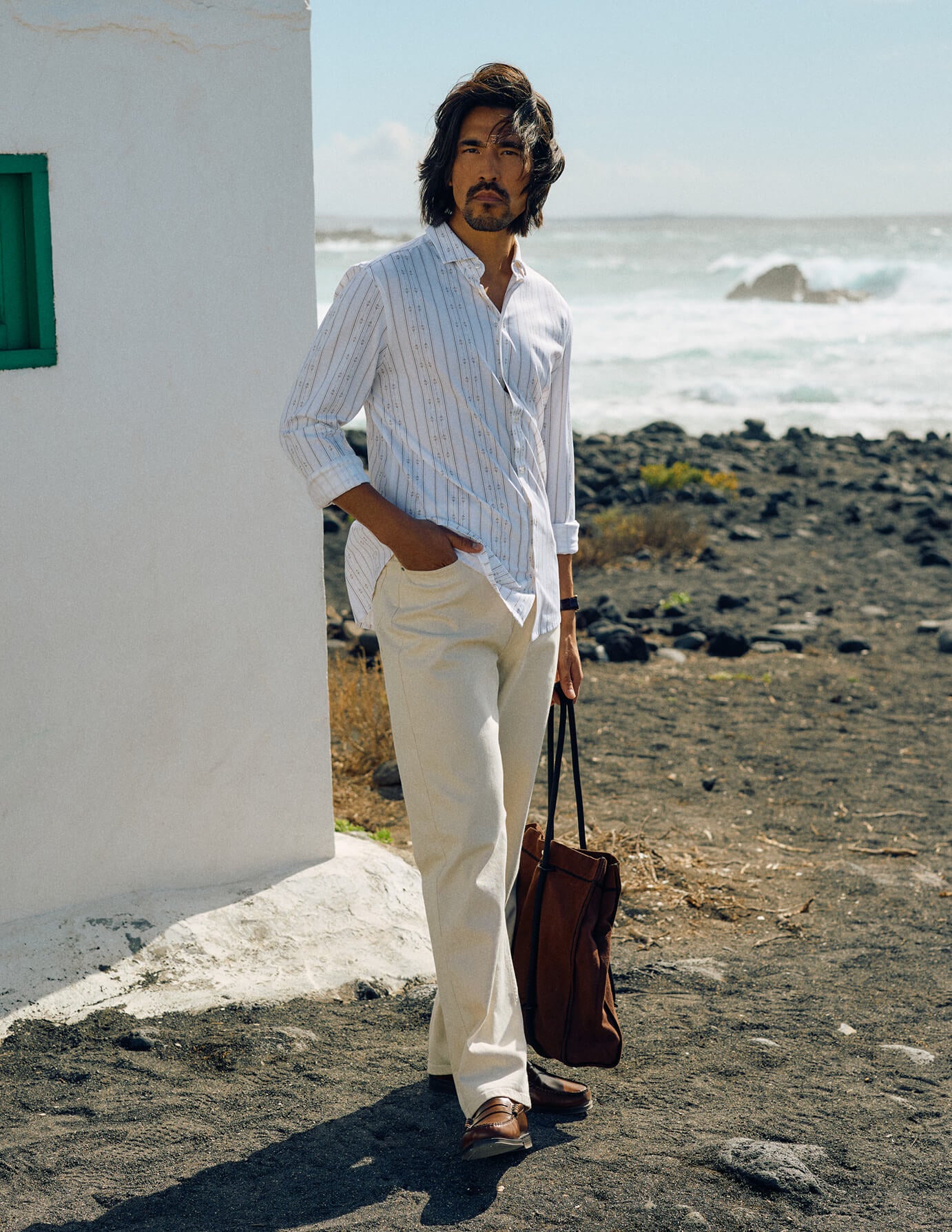 Lightweight Classic Shirt Earth Stripe Regular